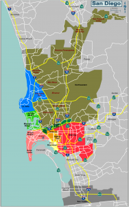 Map of San Diego