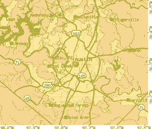 Map of Austin TX