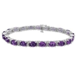 Image of Sterling Silver Oval Cut Amethyst B019 